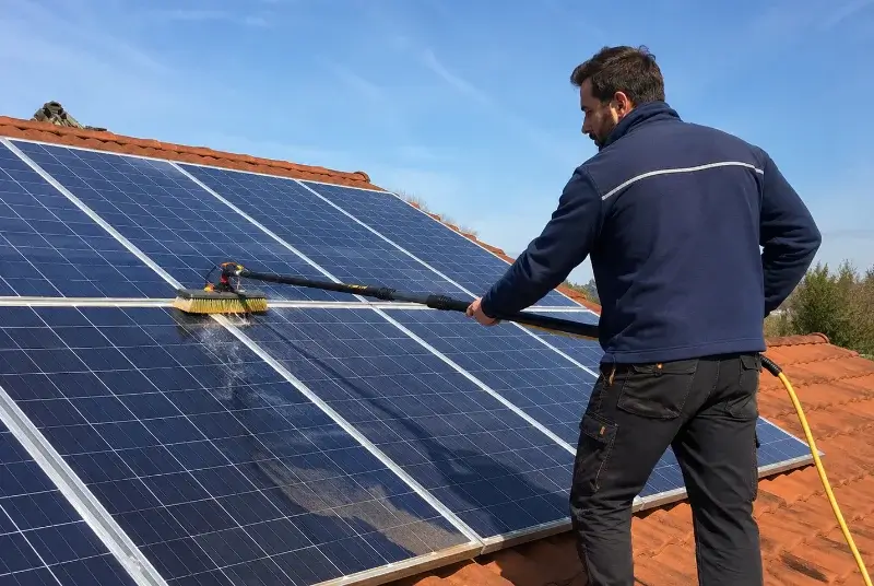 Nettoyage et entretien de panneaux solaires à la Foye-Monjault