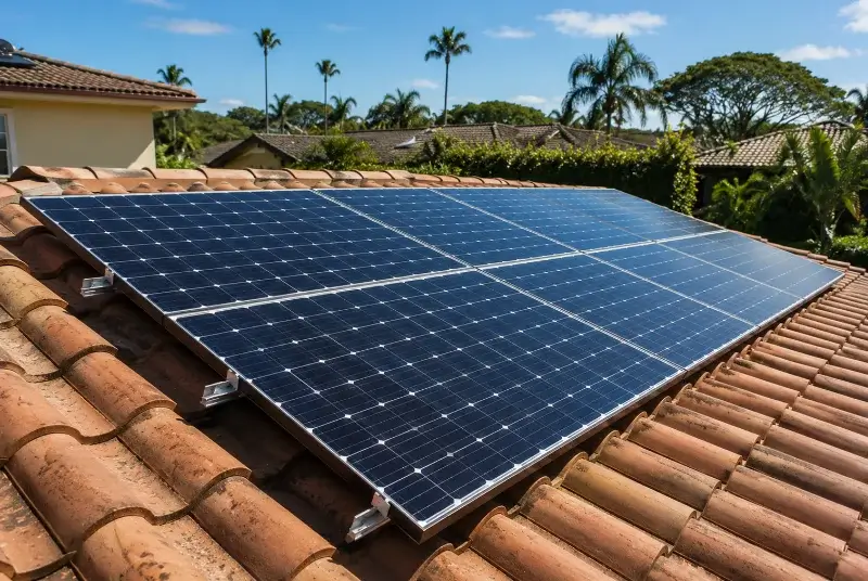 Installation de panneaux solaires à la Foye-Monjault